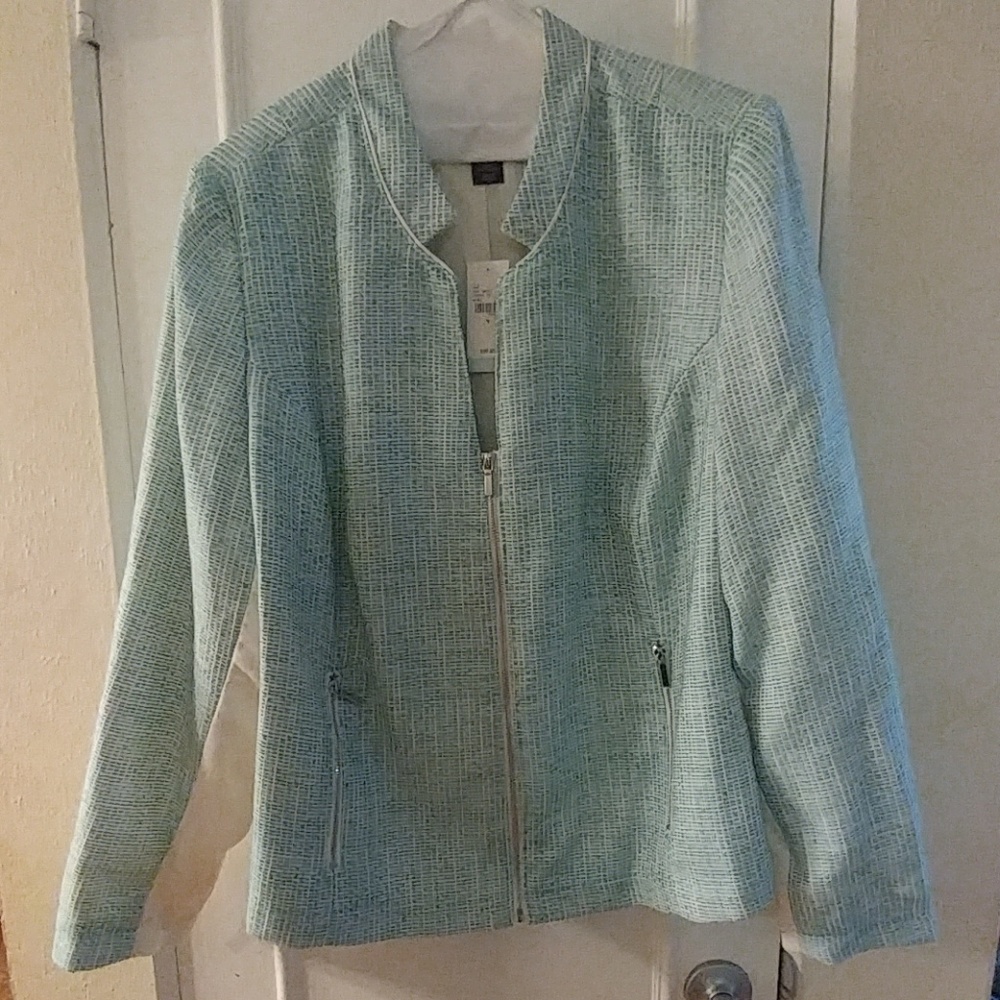 Green Colorblock blazer NWT
